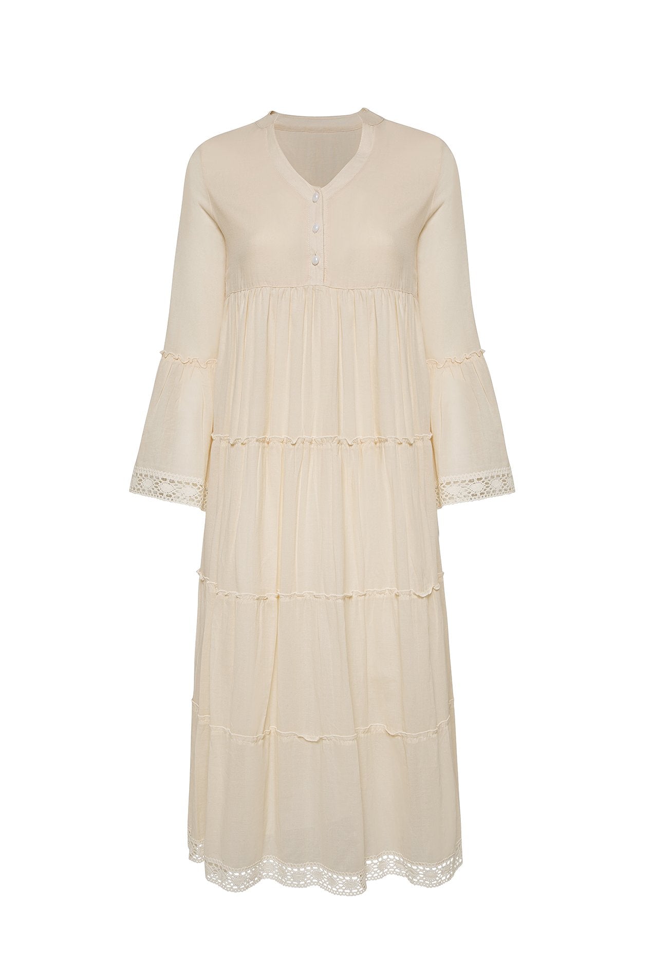 MIKA MAXI DRESS - NATURAL - ZYTU