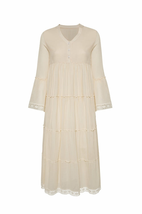 MIKA MAXI DRESS - NATURAL - ZYTU