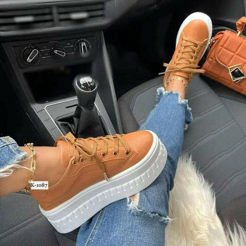 Casual Platform Women's Shoes Flat Womens Sneakers - ZYTU
