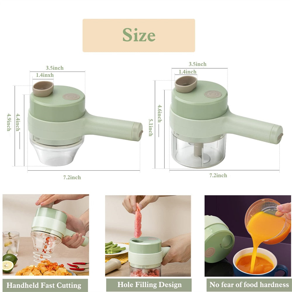 Portable Handheld 4 in 1 Electric Vegetable Slicer - ZYTU