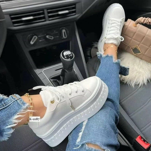 Casual Platform Women's Shoes Flat Womens Sneakers - ZYTU