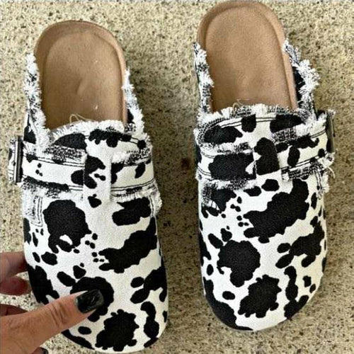 Flat Heel Round Toe Canvas Loafer Women's Vintage Clogs - ZYTU