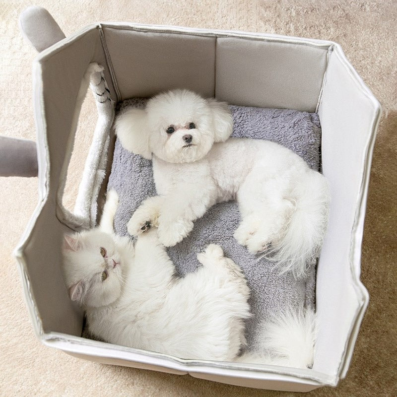 Removable Roof Plush Pet House - ZYTU