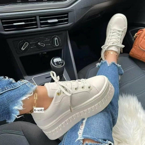 Casual Platform Women's Shoes Flat Womens Sneakers - ZYTU