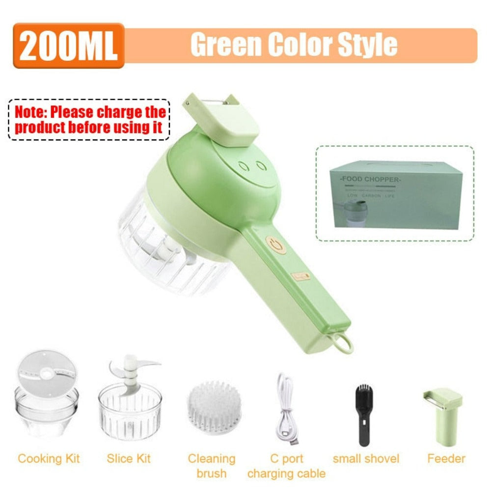 Portable Handheld 4 in 1 Electric Vegetable Slicer - ZYTU