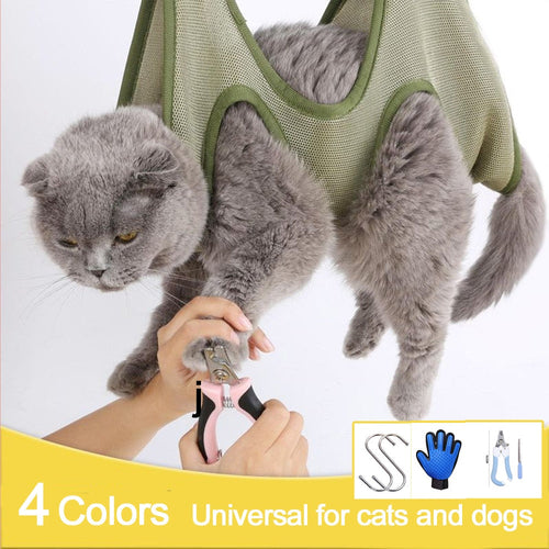 Cat Grooming Restraint Bag with Hammock - ZYTU