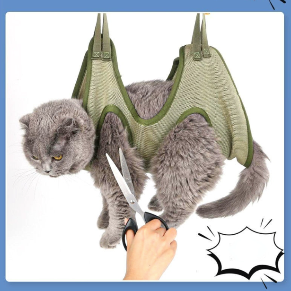 Cat Grooming Restraint Bag with Hammock - ZYTU