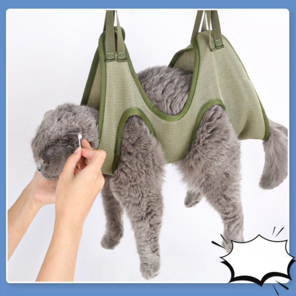 Cat Grooming Restraint Bag with Hammock - ZYTU