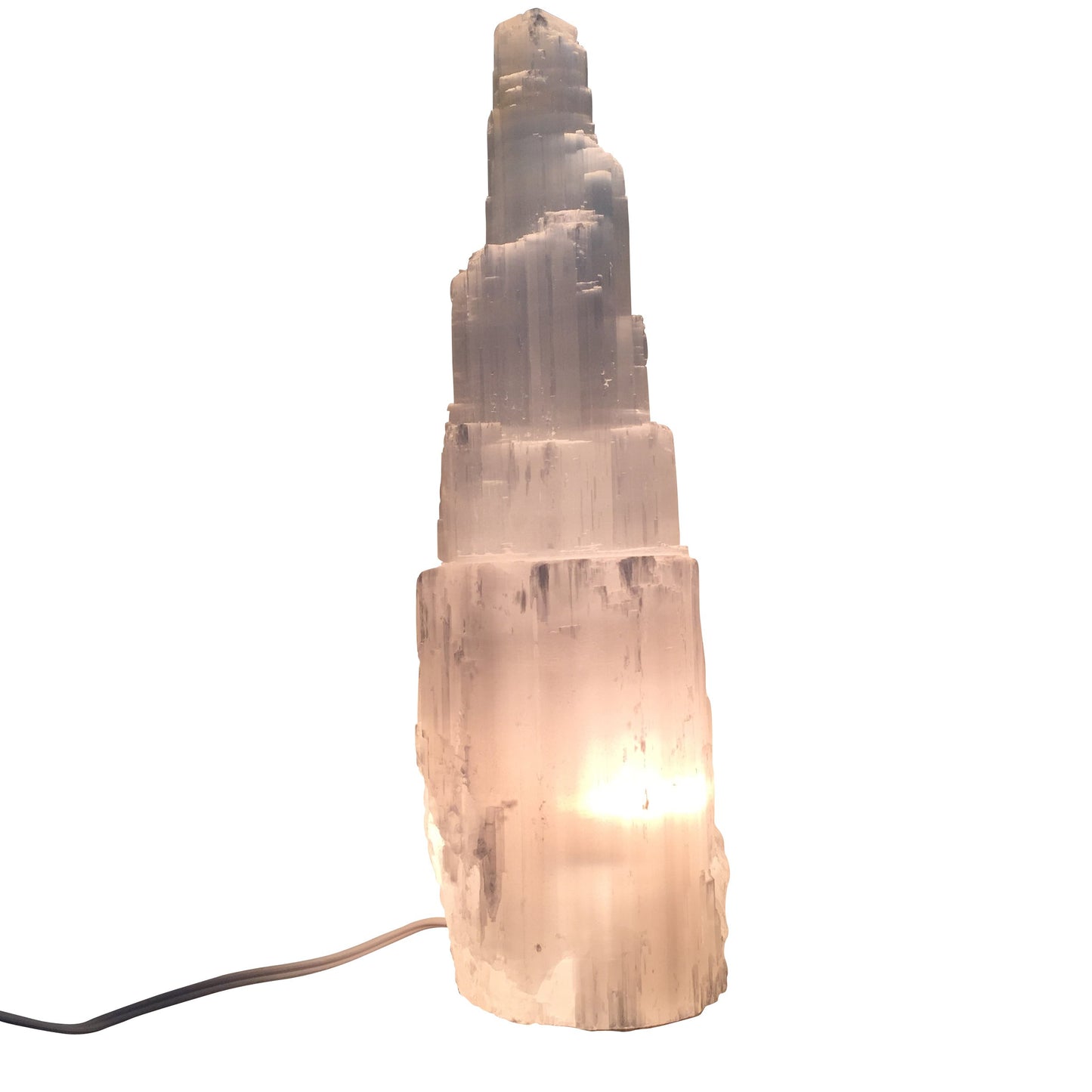 Selenite Crystal Skyscraper Lamp Prime - ZYTU