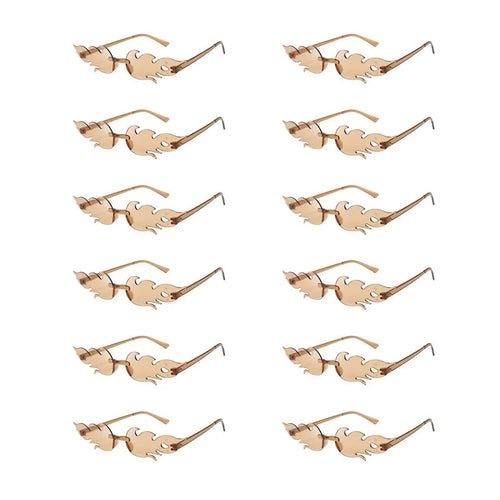 12 PCS Flame Shaped Sunglasses