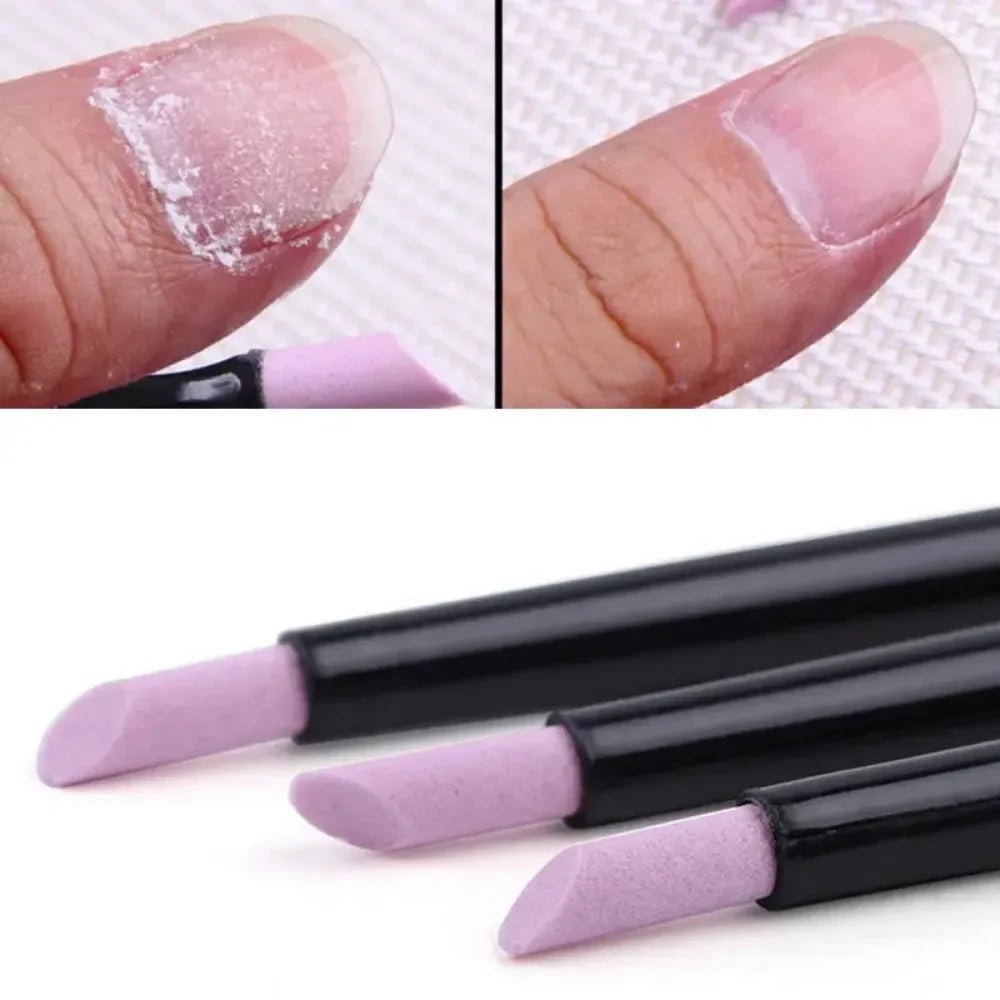 Quartz Nail Skin Grinding Pen Cuticle Remover Trimmer Dead Skin Remover Nail Polish Pen Manicure Stick Nail Files Manicure Tools