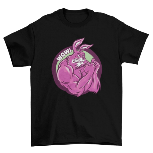 Muscular Bunny T-Shirt Design