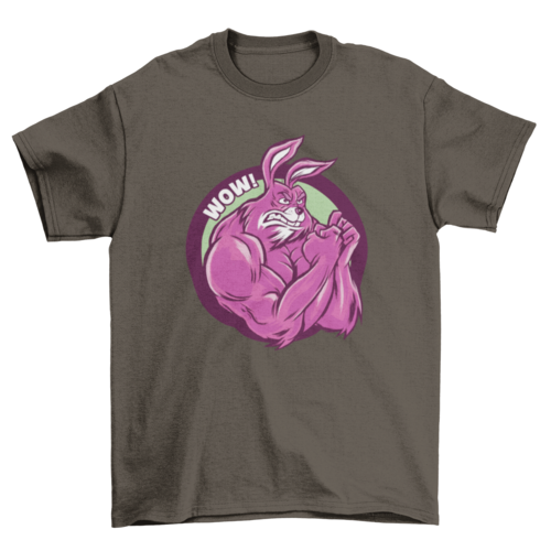 Muscular Bunny T-Shirt Design