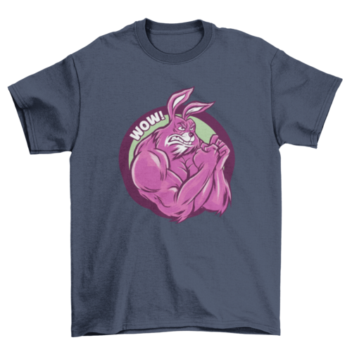 Muscular Bunny T-Shirt Design