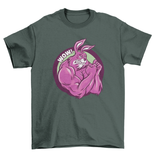 Muscular Bunny T-Shirt Design