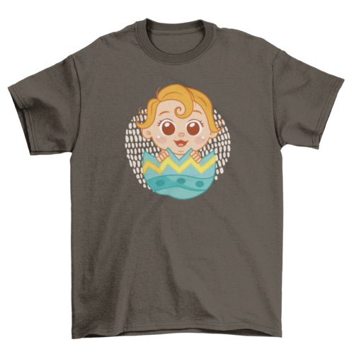 Adorable baby inside Easter egg holiday t-shirt