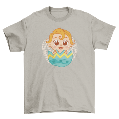 Adorable baby inside Easter egg holiday t-shirt