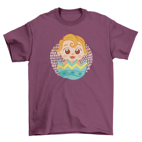 Adorable baby inside Easter egg holiday t-shirt