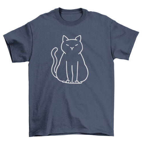 Minimalist cat t-shirt - ZYTU