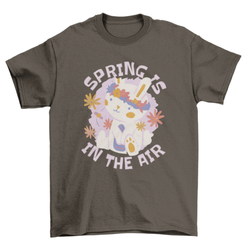 Spring bunny t-shirt design