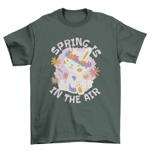 Spring bunny t-shirt design