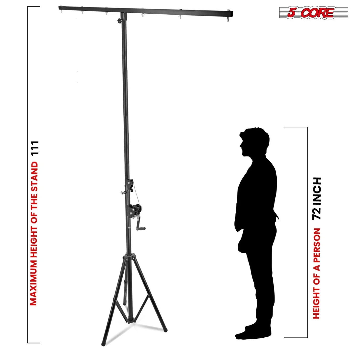 5Core DJ Light Stand Stage Lighting Truss System Hand Crank up