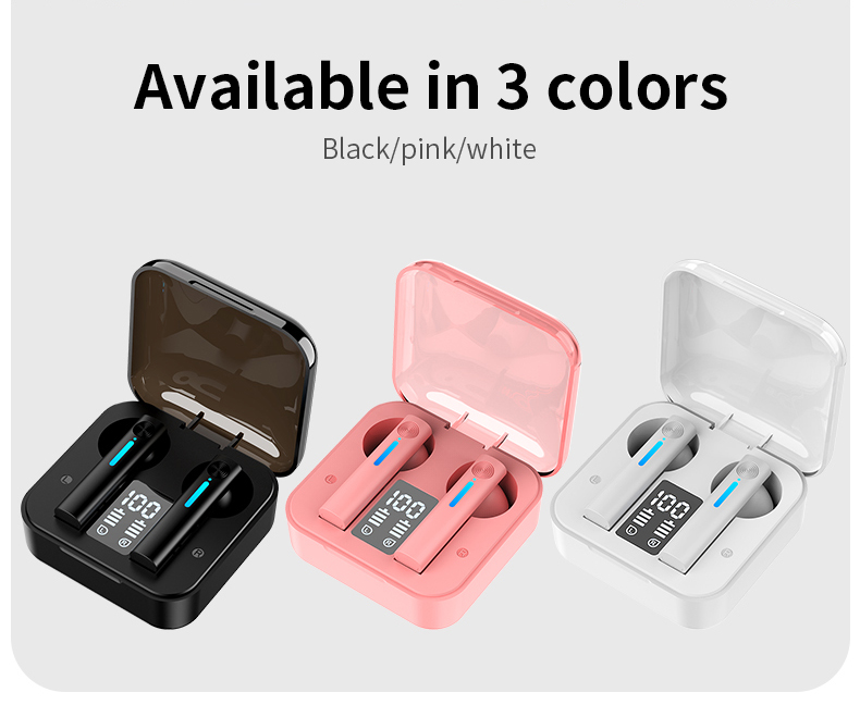 Bluetooth Earphones LED Wireless TWS with Microphone - ZYTU
