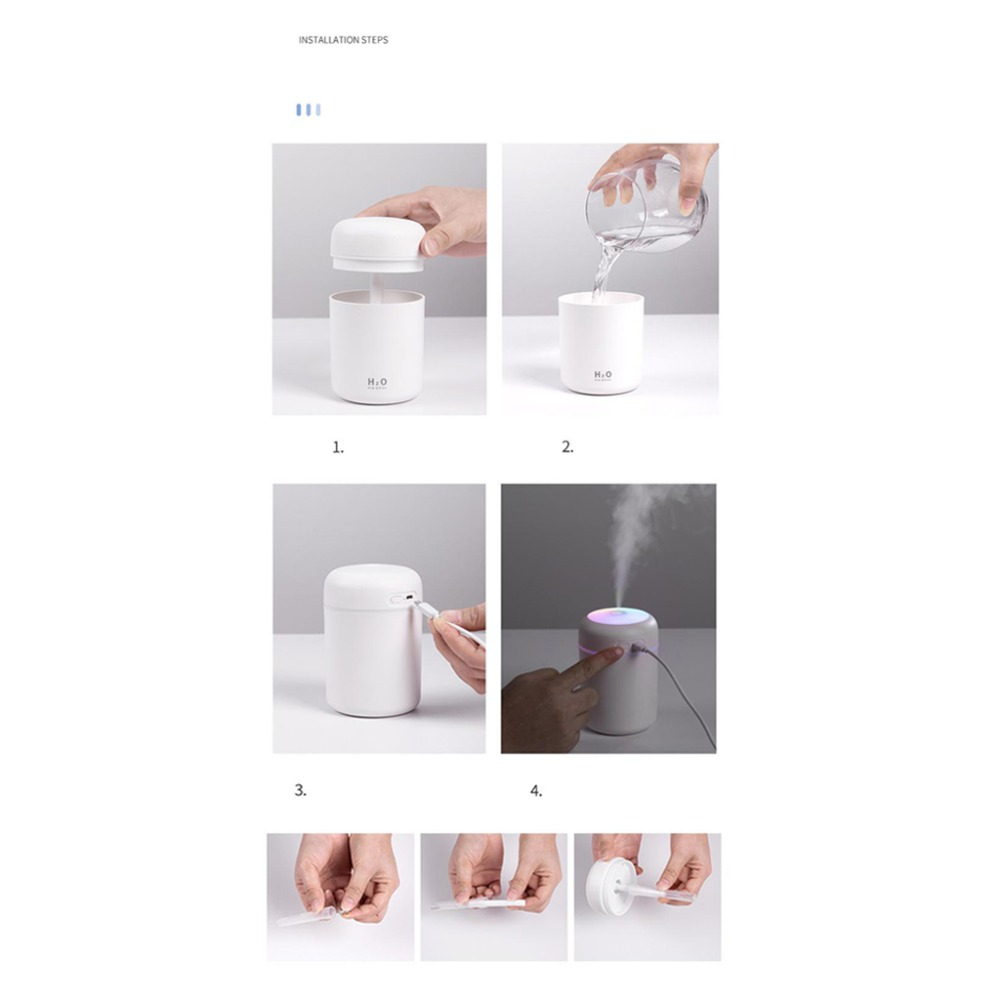 Portable Air Humidifier Aroma Essential Oil Diffuser for Car Home - ZYTU