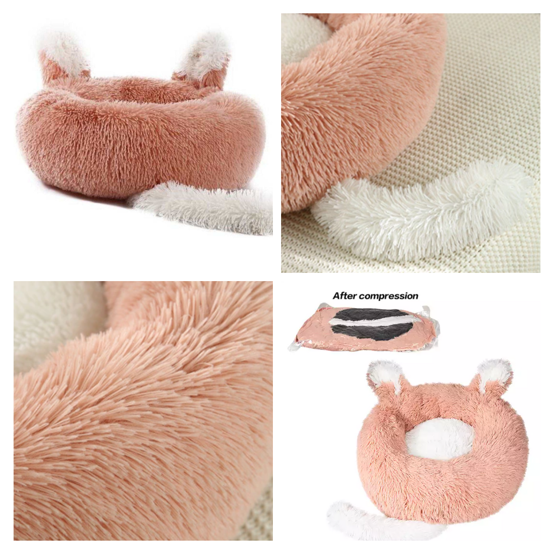 Fast Shipping Plush Pet Bed with Ears and Tail for Cats and Small Dogs - ZYTU