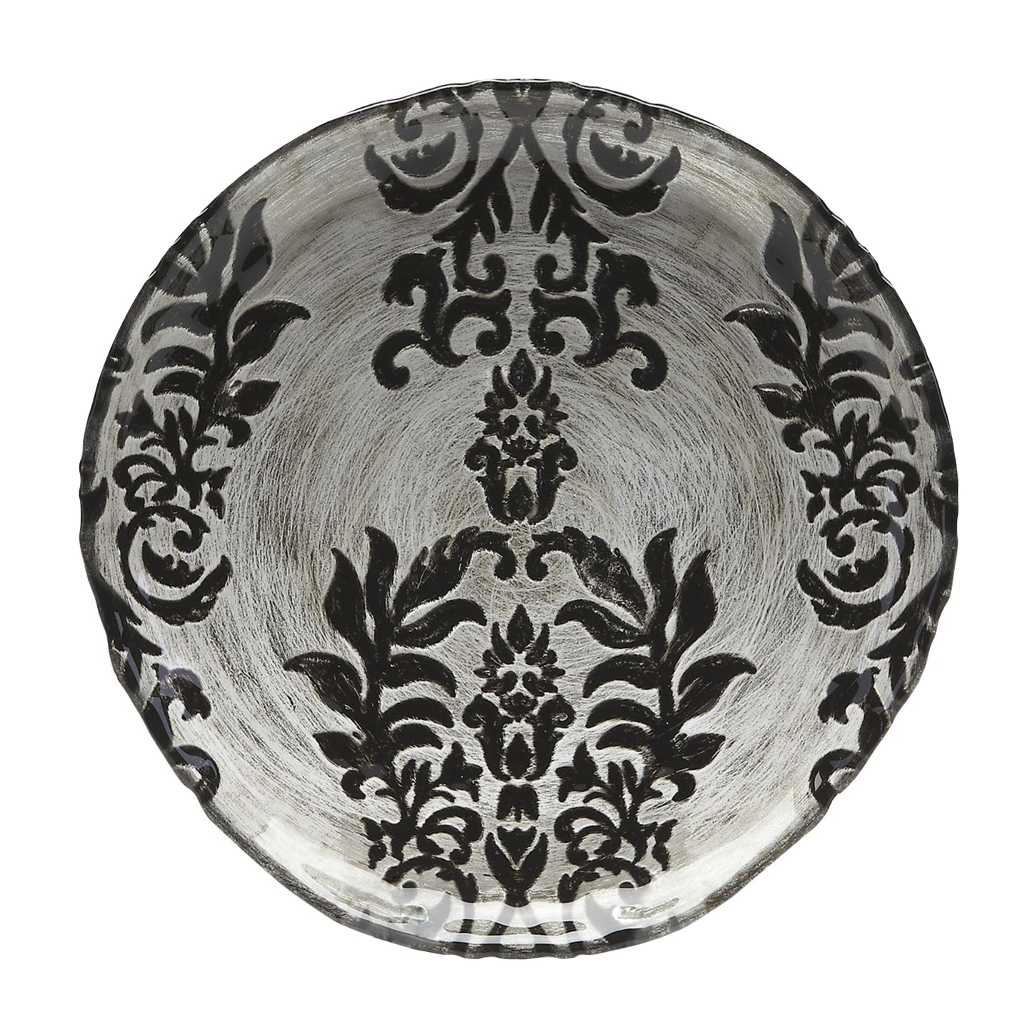 DAMASK Black Velvet Gilded Glass Canapé Plates - ZYTU