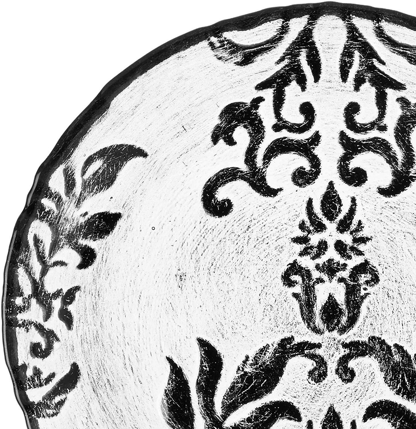 DAMASK Black Velvet Gilded Glass Canapé Plates - ZYTU