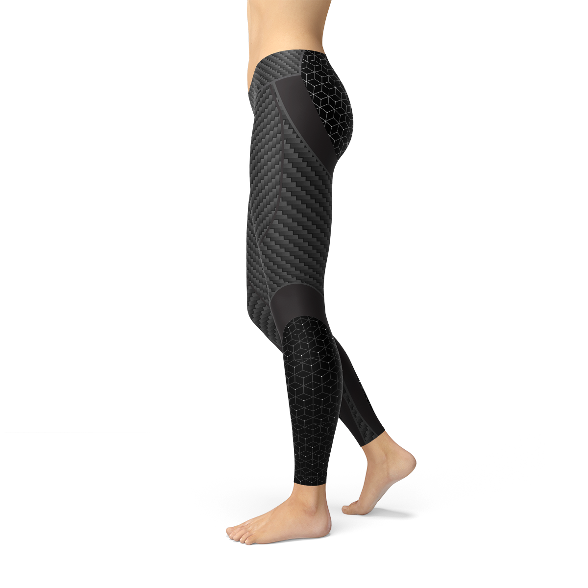 Womens Carbon Fiber Sports Leggings - ZYTU