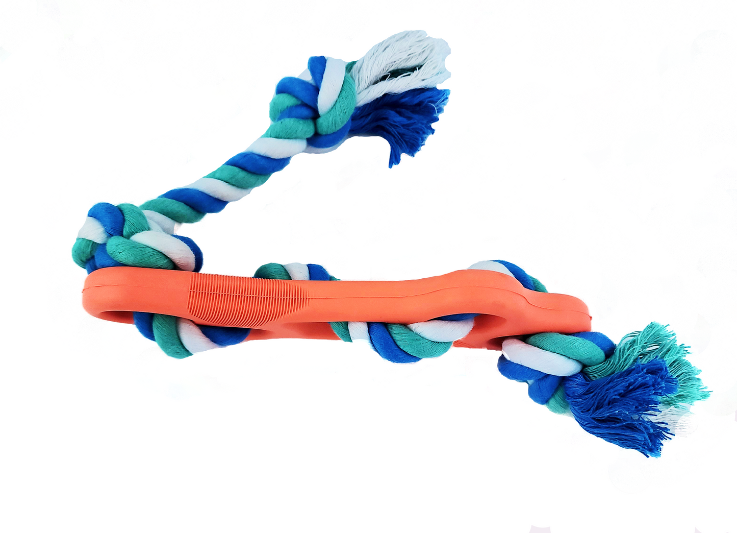 Rubber Bone Dog Chew Toy with Tug Rope -- Great for Active Dogs - ZYTU