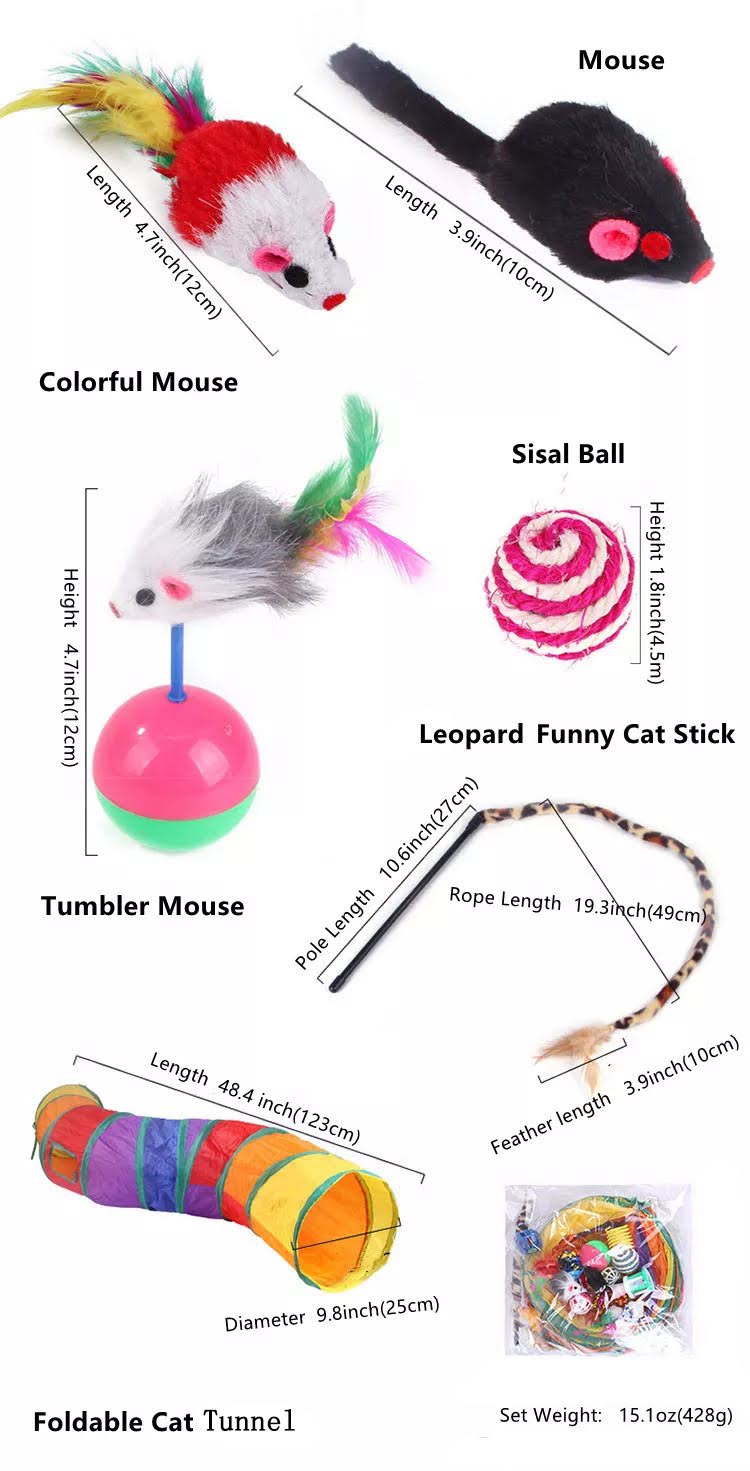 Fast Shipping 20 pcs assorted cat toys - ZYTU