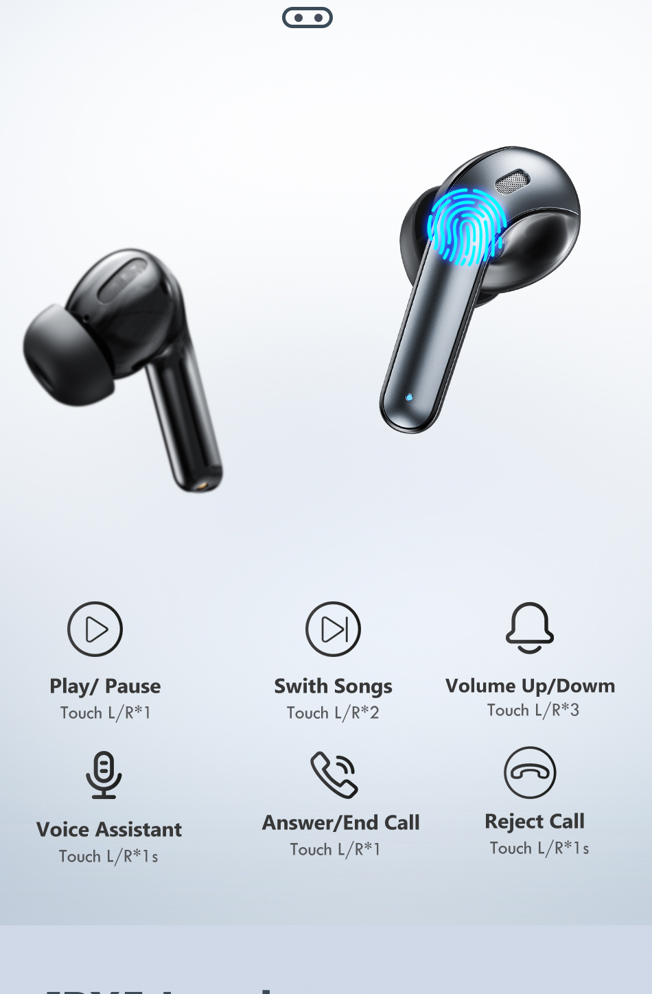 LED TWS Earbuds Bluetooth 5.0 Earphones for Huawei Iphone - ZYTU