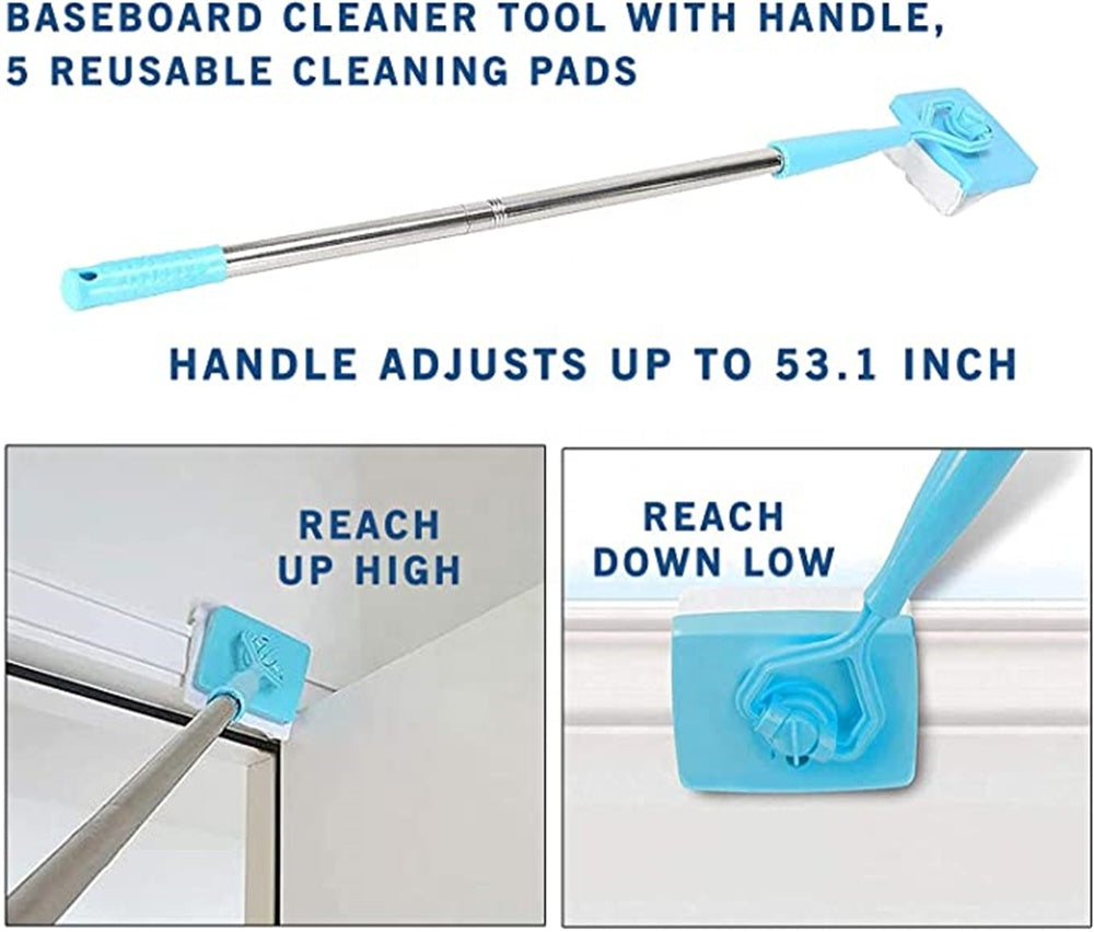 Baseboard Buddy Retractable Household Universal Cleaning Brush Mop - ZYTU