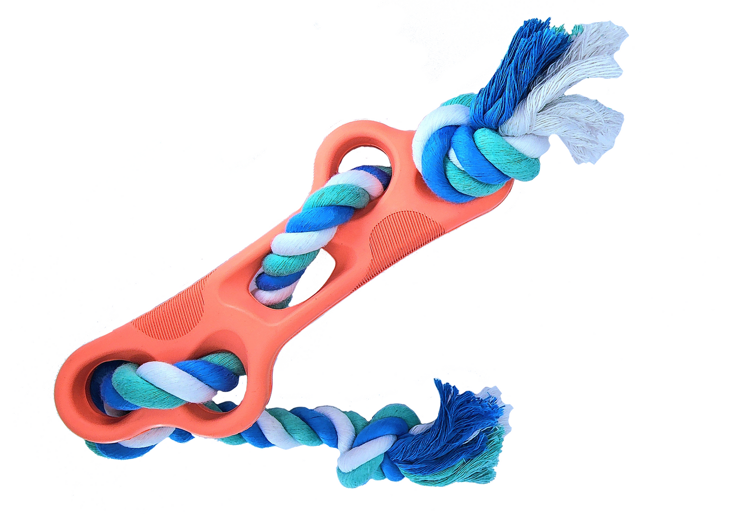 Rubber Bone Dog Chew Toy with Tug Rope -- Great for Active Dogs - ZYTU