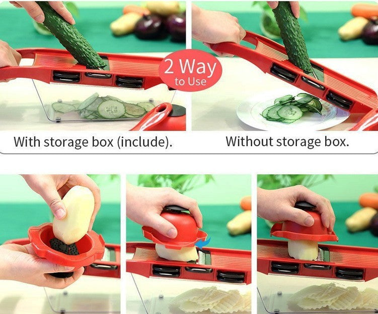 Stainless Steel 6 Blades Vegetable Slicer - ZYTU