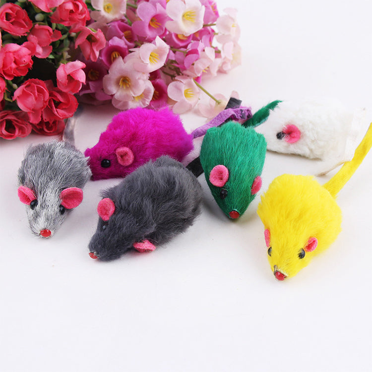10 PCS PLUSH MOUSE CAT TOYS (Random Color) - ZYTU