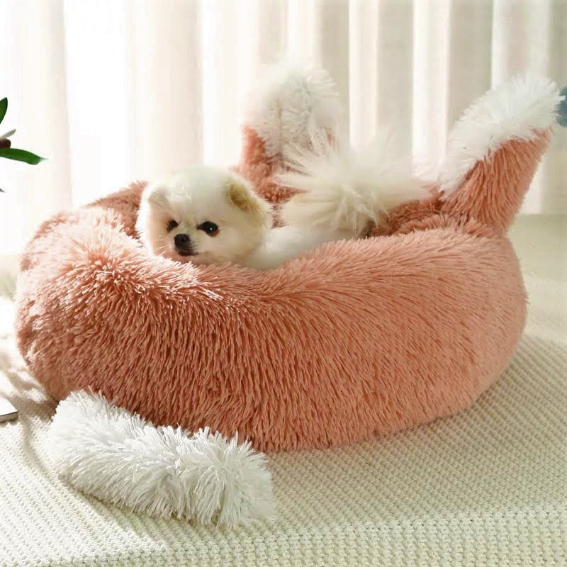 Fast Shipping Plush Pet Bed with Ears and Tail for Cats and Small Dogs - ZYTU