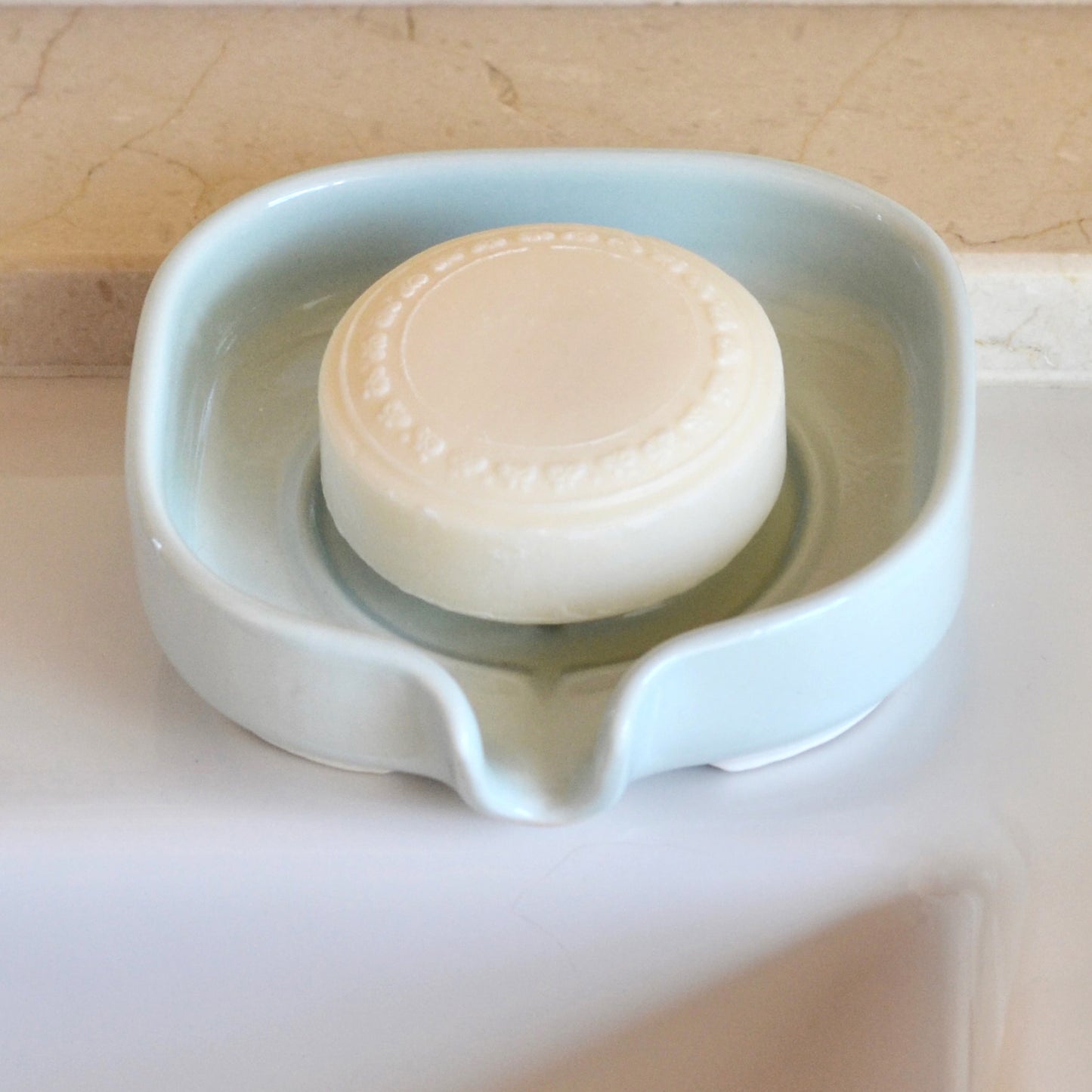 Self-Draining Porcelain Soap Dish - ZYTU