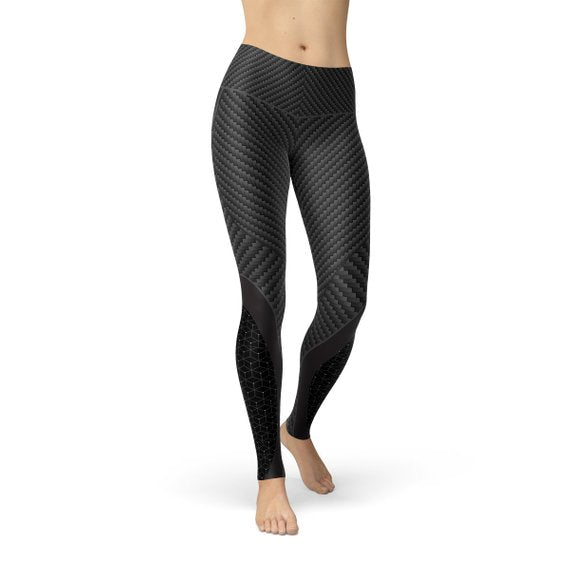 Womens Carbon Fiber Sports Leggings - ZYTU