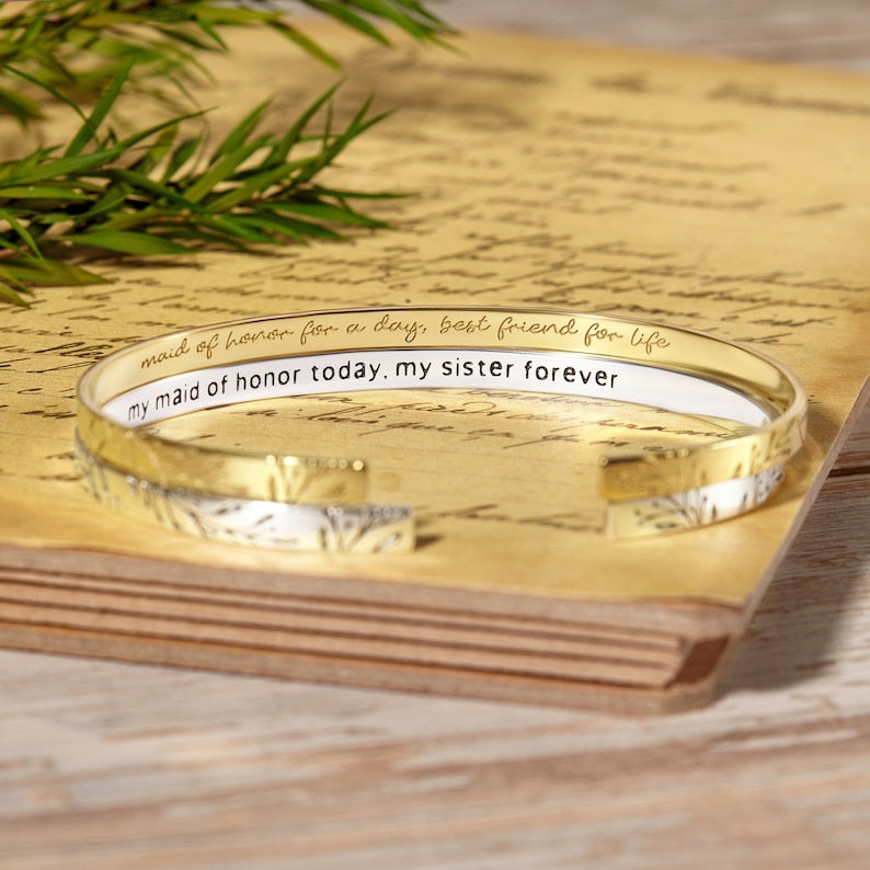 Bridesmaid Bracelet Gift, Bridesmaid Proposal Gift, Maid of Honor Gift - ZYTU