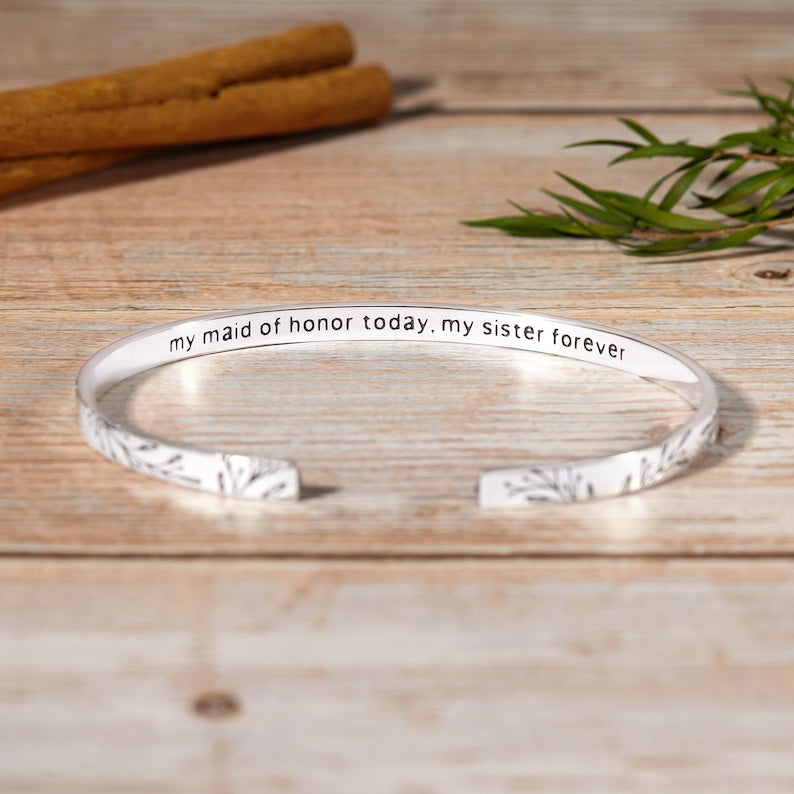Bridesmaid Bracelet Gift, Bridesmaid Proposal Gift, Maid of Honor Gift - ZYTU