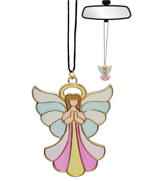 RELIGIOUS INSPIRATION STAINED GLASS WINDOW INSPIRED MOSAIC CAR PENDANT