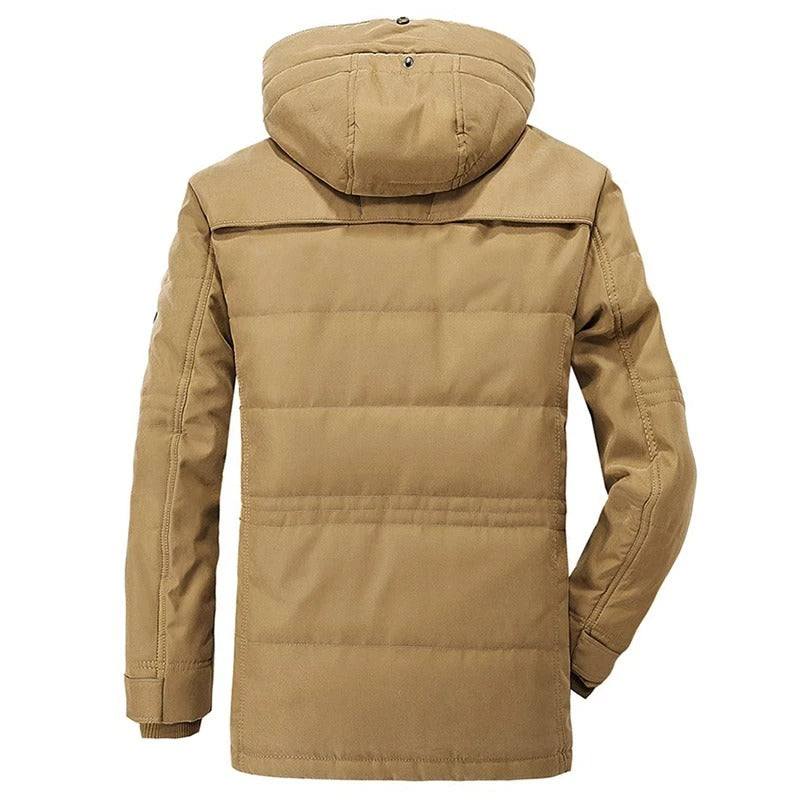 Mens Hooded Winter Parka Coat with Inner Fleece - ZYTU