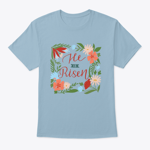 He Is Risen. Biblical Background. Christian T-shirt. Testament.