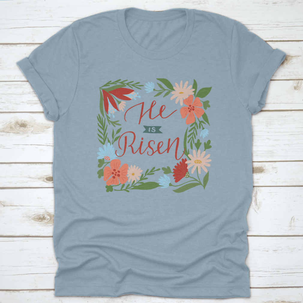 He Is Risen. Biblical Background. Christian T-shirt. Testament.