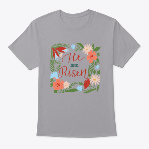 He Is Risen. Biblical Background. Christian T-shirt. Testament.