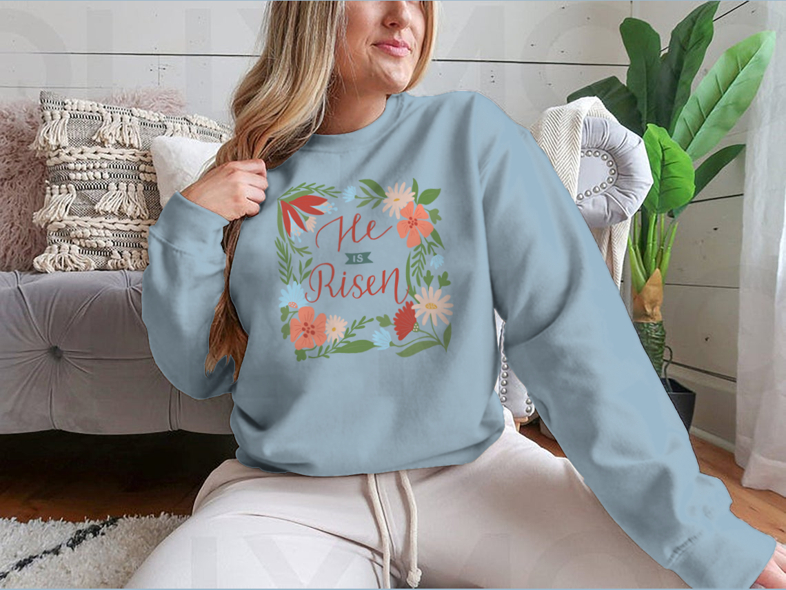 He Is Risen. Biblical Background. Christian Sweater. Testament.